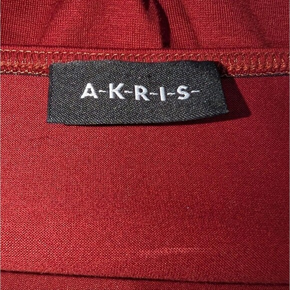 Akris square neck short sleeve cotton t-shirt size 8 classic staple neutral rust - Picture 3 of 10